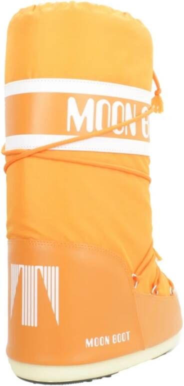 moon boot Zwarte Nylon Winterlaarzen Orange Dames