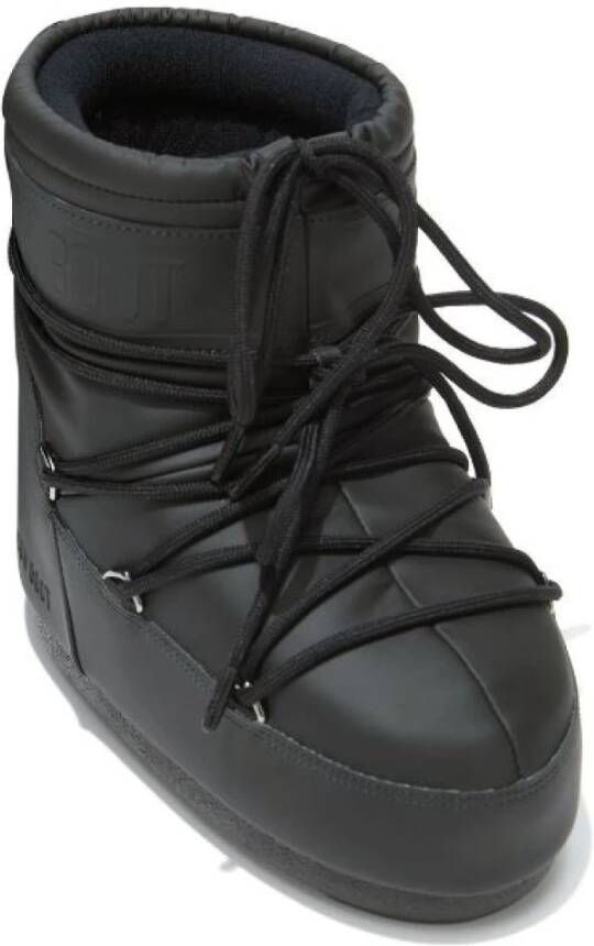 moon boot Zwarte platte schoenen voor vrouwen Black Heren