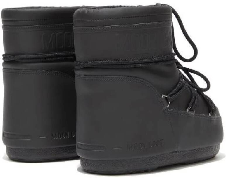 moon boot Zwarte platte schoenen voor vrouwen Black Heren