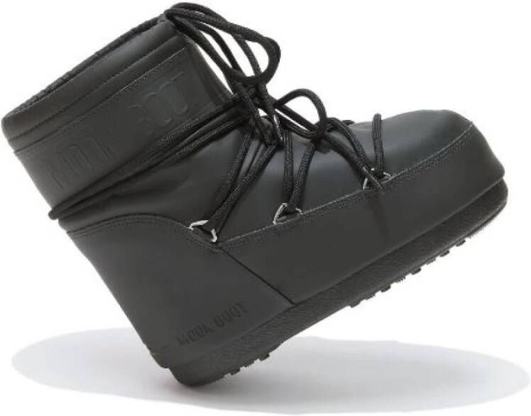 moon boot Zwarte platte schoenen voor vrouwen Black Heren