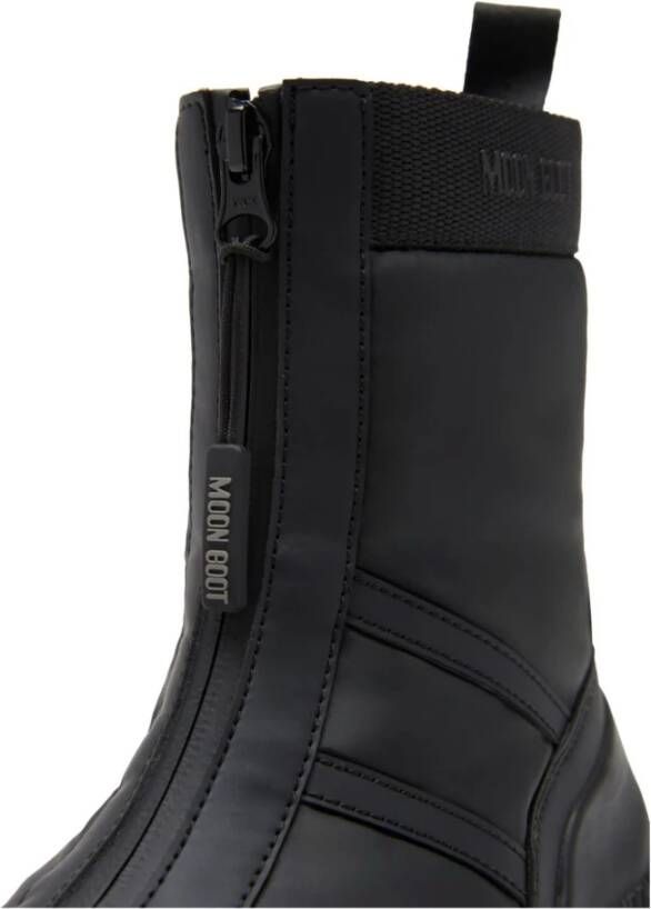 moon boot Zwarte Ritslaarzen Unisex Design Black Heren