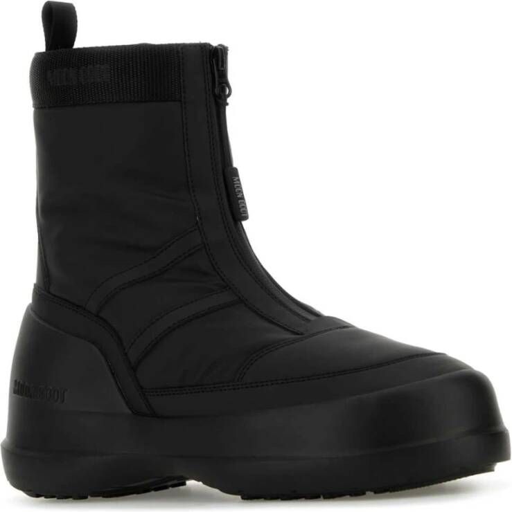 moon boot Zwarte rubberen enkellaarzen Black Heren