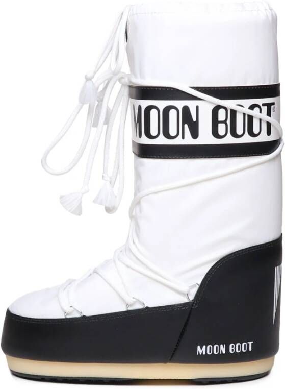 moon boot Zwarte Sneeuwlaarzen met Logoprint Black Dames