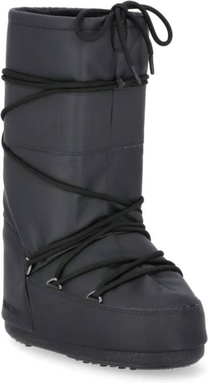 moon boot Zwarte Sneeuwlaarzen met PVC Afwerking Black Dames