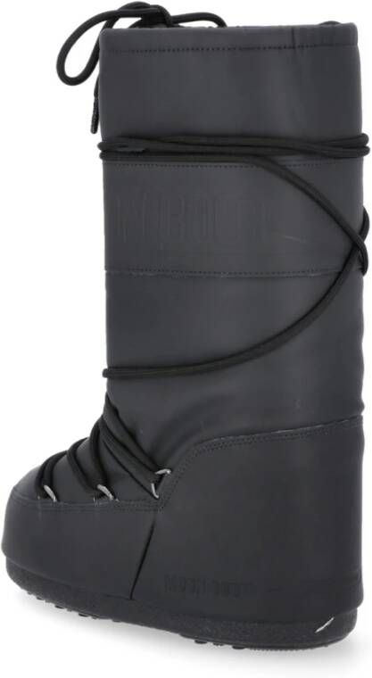 moon boot Zwarte Sneeuwlaarzen met PVC Afwerking Black Dames