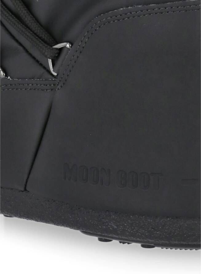 moon boot Zwarte Sneeuwlaarzen met PVC Afwerking Black Dames