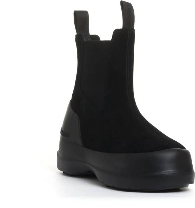 moon boot Zwarte Suède Chelsea Enkellaarzen Black Dames