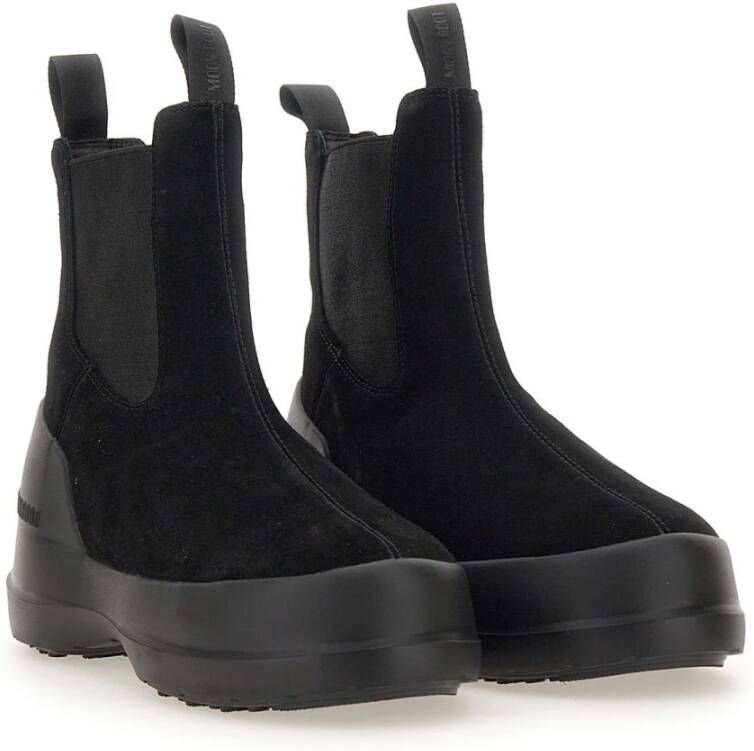 moon boot Zwarte Suède Chelsea Laarzen Black Dames