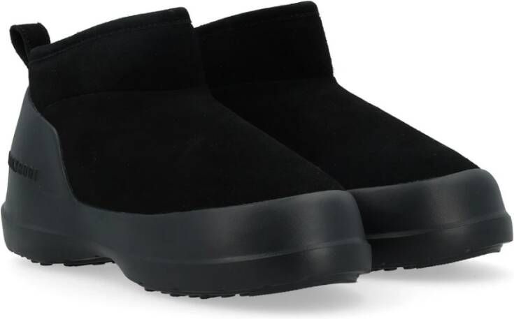 moon boot Zwarte Suède Enkellaars Black Dames