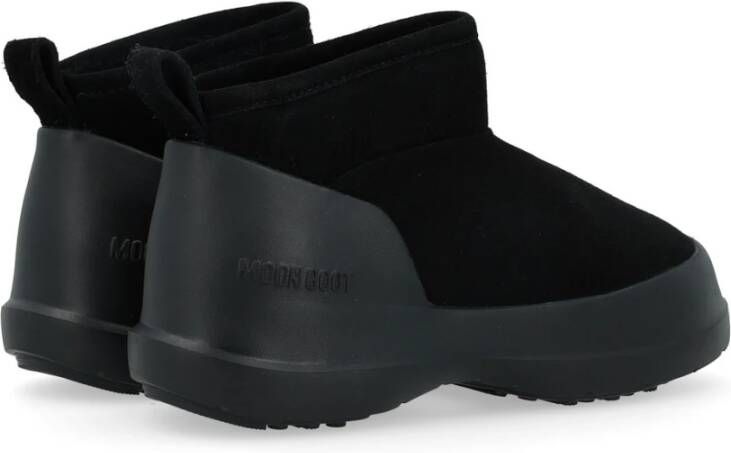 moon boot Zwarte Suède Enkellaars Black Dames