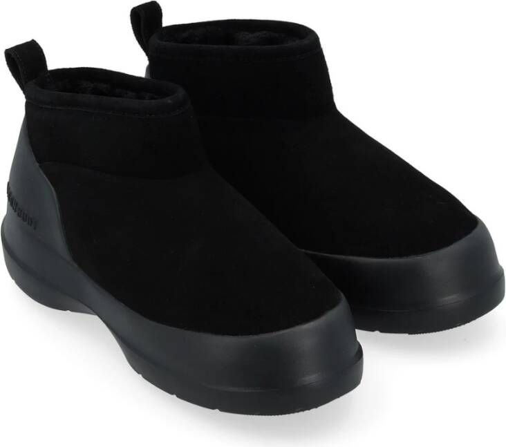 moon boot Zwarte Suède Enkellaars Black Dames