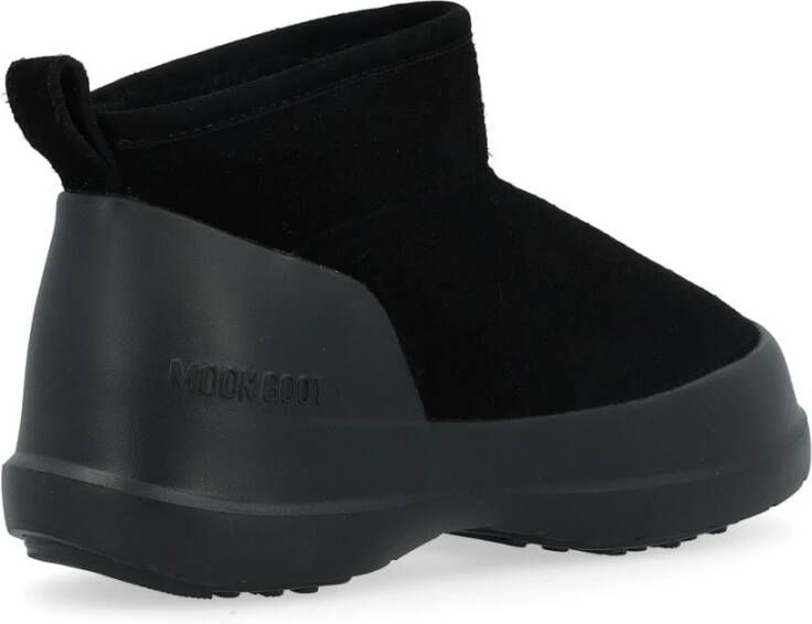 moon boot Zwarte Suède Enkellaars Black Dames