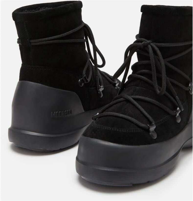 moon boot Zwarte Suède Winterlaarzen Black Dames