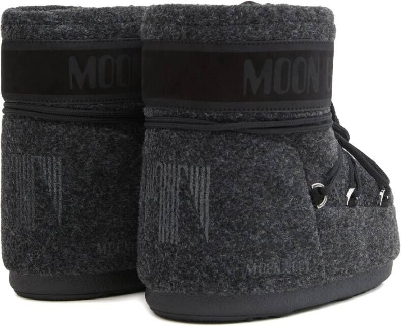 moon boot Zwarte Vilt Icon Lage Schoenen Black Dames