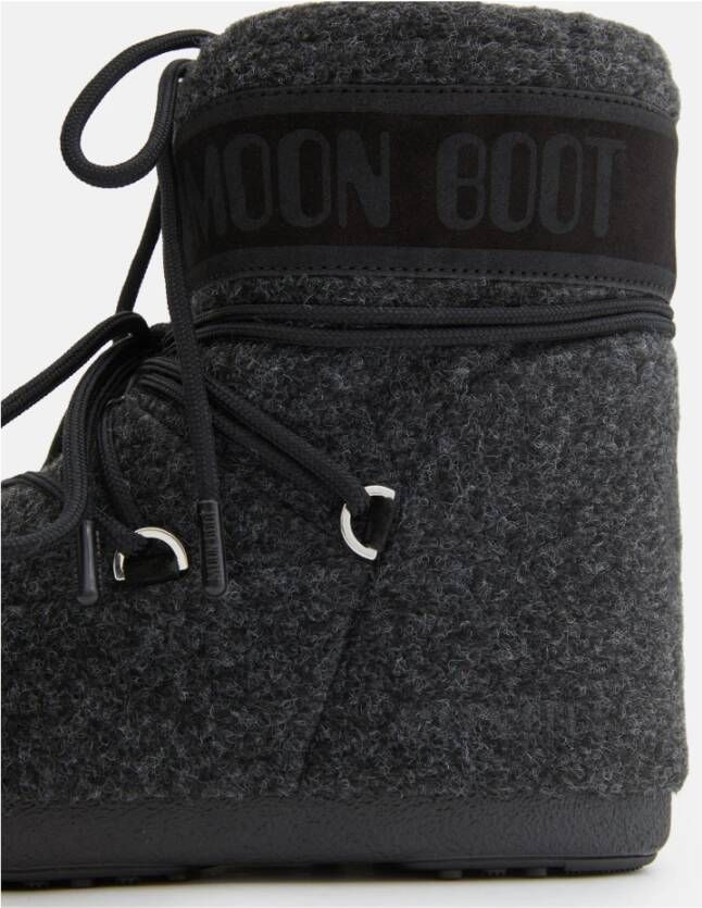 moon boot Zwarte Vilt Icon Lage Schoenen Black Dames