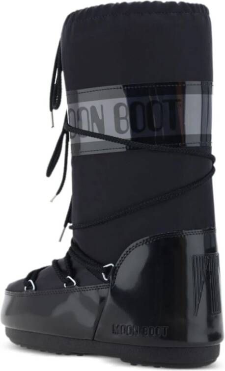 moon boot Zwarte waterafstotende gevoerde winterlaarzen Black Dames