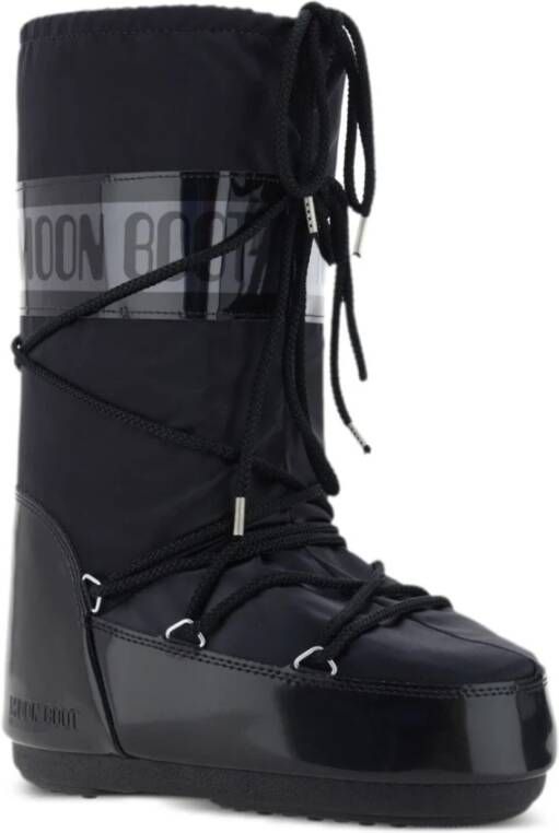 moon boot Zwarte waterafstotende gevoerde winterlaarzen Black Dames