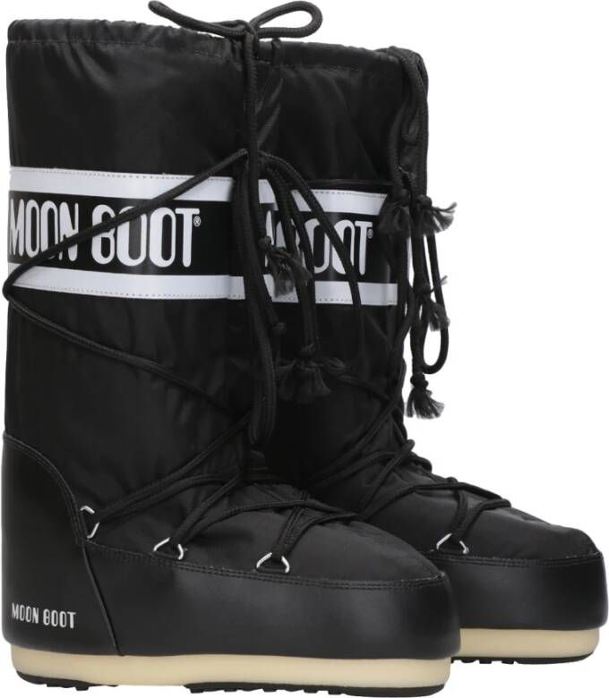 moon boot Zwarte Waterdichte Nylon Winterlaarzen Black Dames