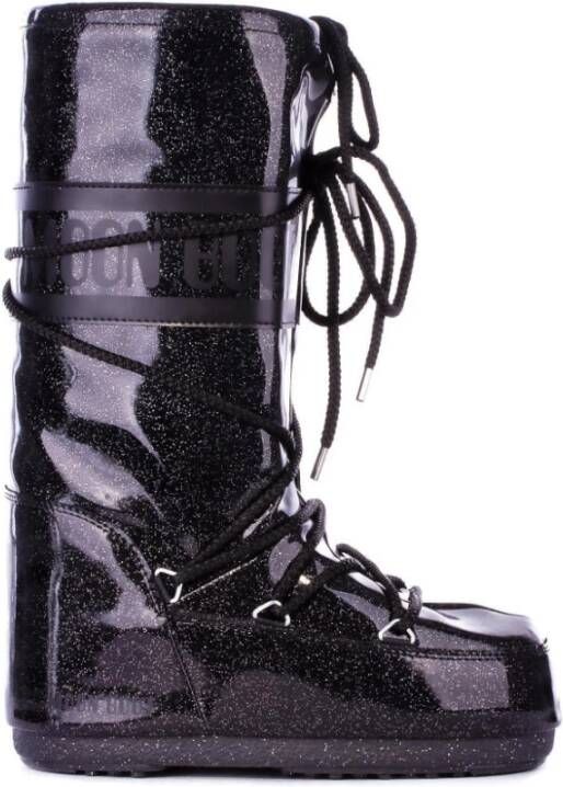 moon boot Zwarte winterlaarzen met nylon bovenwerk Black Dames