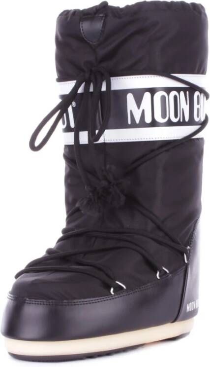 moon boot Zwarte Winterlaarzen Stijlvol Nylon Black Dames