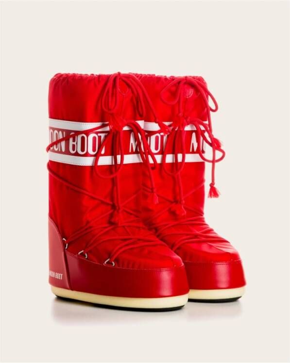 moon boot Zwarte Winterlaarzen Stijlvolle Bescherming Red Dames