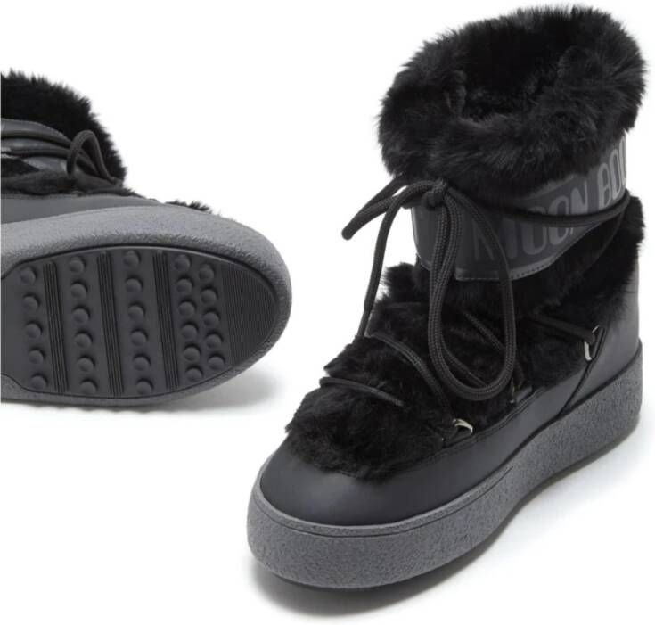 moon boot Zwarte Winterlaarzen Waterdicht Nepbont Black Dames