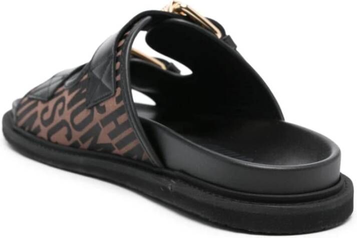 Moschino Almond Open Toe Sandalen Black Heren