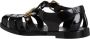 Moschino Band Sluiting Effen Jelly Sandalen Black Heren - Thumbnail 4