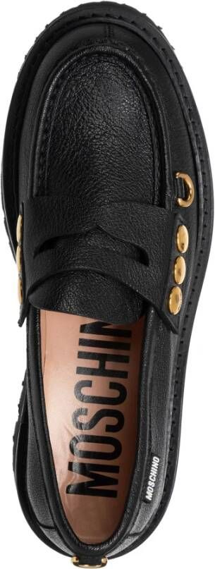 Moschino Casual Instap Schoenen Effen Kleur Black Dames