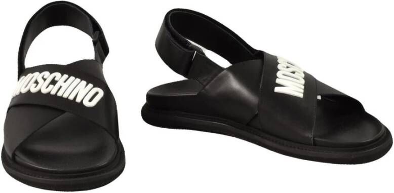 Moschino Couture Leren Schoenen Black Heren