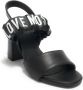 Moschino Dames Love Sandaal met Blokhak Zwart Leer Black Dames - Thumbnail 2