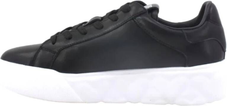 Moschino Dames Sneaker Love van leer in zwart Dames