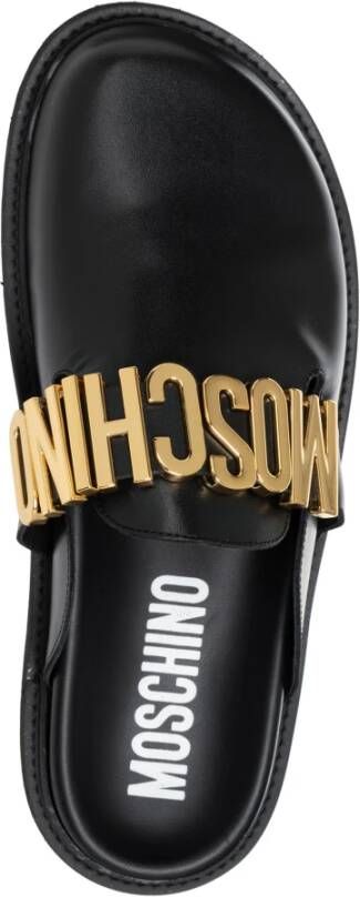 Moschino Effen Sandalen Geen Sluiting Black Heren