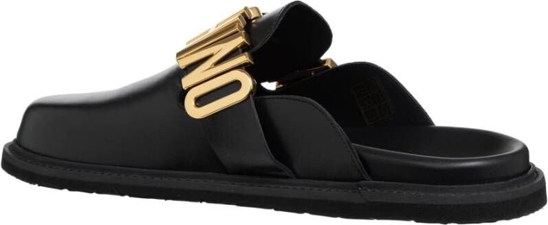 Moschino Effen Sandalen Geen Sluiting Black Heren