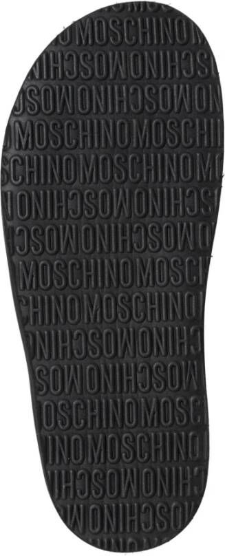 Moschino Effen Sandalen Geen Sluiting Black Heren