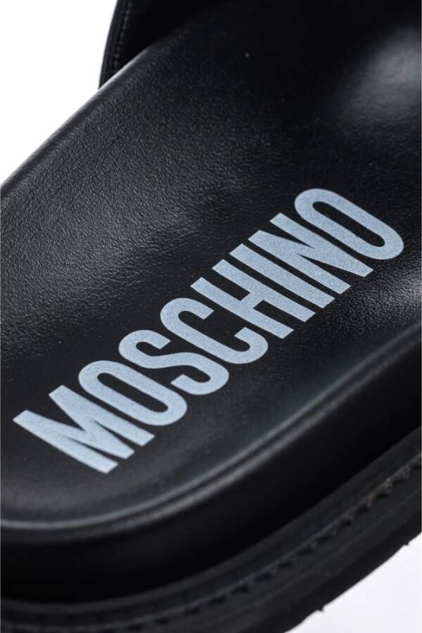 Moschino Flat Sandals Zwart Heren