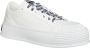 Moschino Gestreepte Sneakers met Vetersluiting White Heren - Thumbnail 3