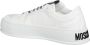 Moschino Gestreepte Sneakers met Vetersluiting White Heren - Thumbnail 4