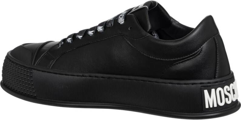 Moschino Gestreepte Veterschoenen Black Heren