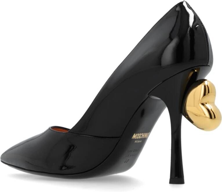 Moschino Hakken met applicatie Black Dames