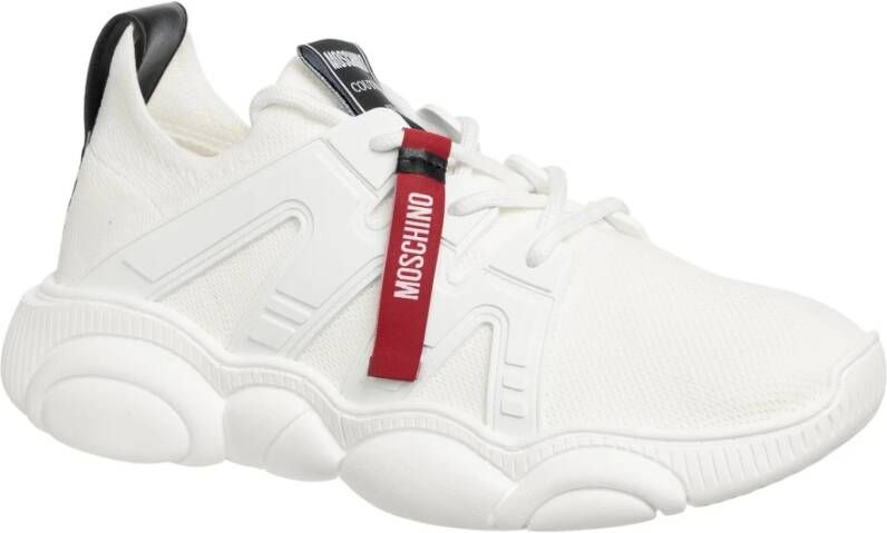 Moschino Hardloopschoenen met Teddy Bear Patroon White Heren