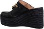 Moschino Hart Wedges Effen Patroon Geen Sluiting Black Dames - Thumbnail 4