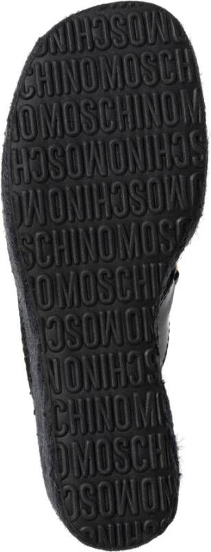 Moschino Hart Wedges Effen Patroon Geen Sluiting Black Dames