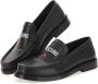 Moschino Hartprint Leren Loafers Black Dames - Thumbnail 5