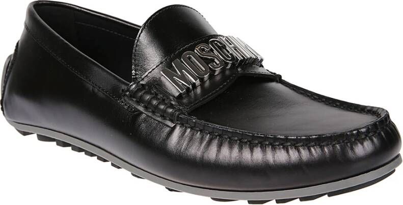 Moschino Klassieke Leren Loafers Black Heren