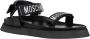 Moschino Klittenbandsluiting Sandalen Effen Kleur Black Heren - Thumbnail 3