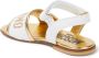 Moschino Lage Leren Sandaal met Logo Lettering en Strass White Dames - Thumbnail 2