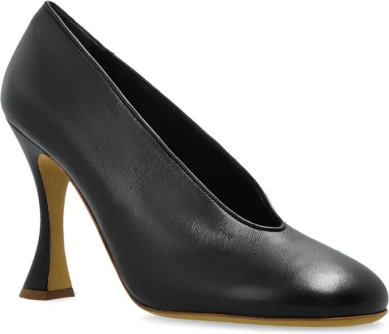 Moschino Leren hakken schoenen Black Dames