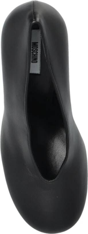 Moschino Leren hakken schoenen Black Dames