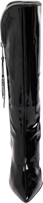 Moschino Leren laarzen Black Dames